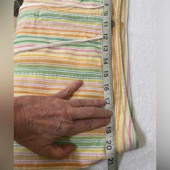 Christopher & Banks Womens Denim Rainbow Drawstring Skirt Skort Whimsical SZ 18W - Picture 6 of 13